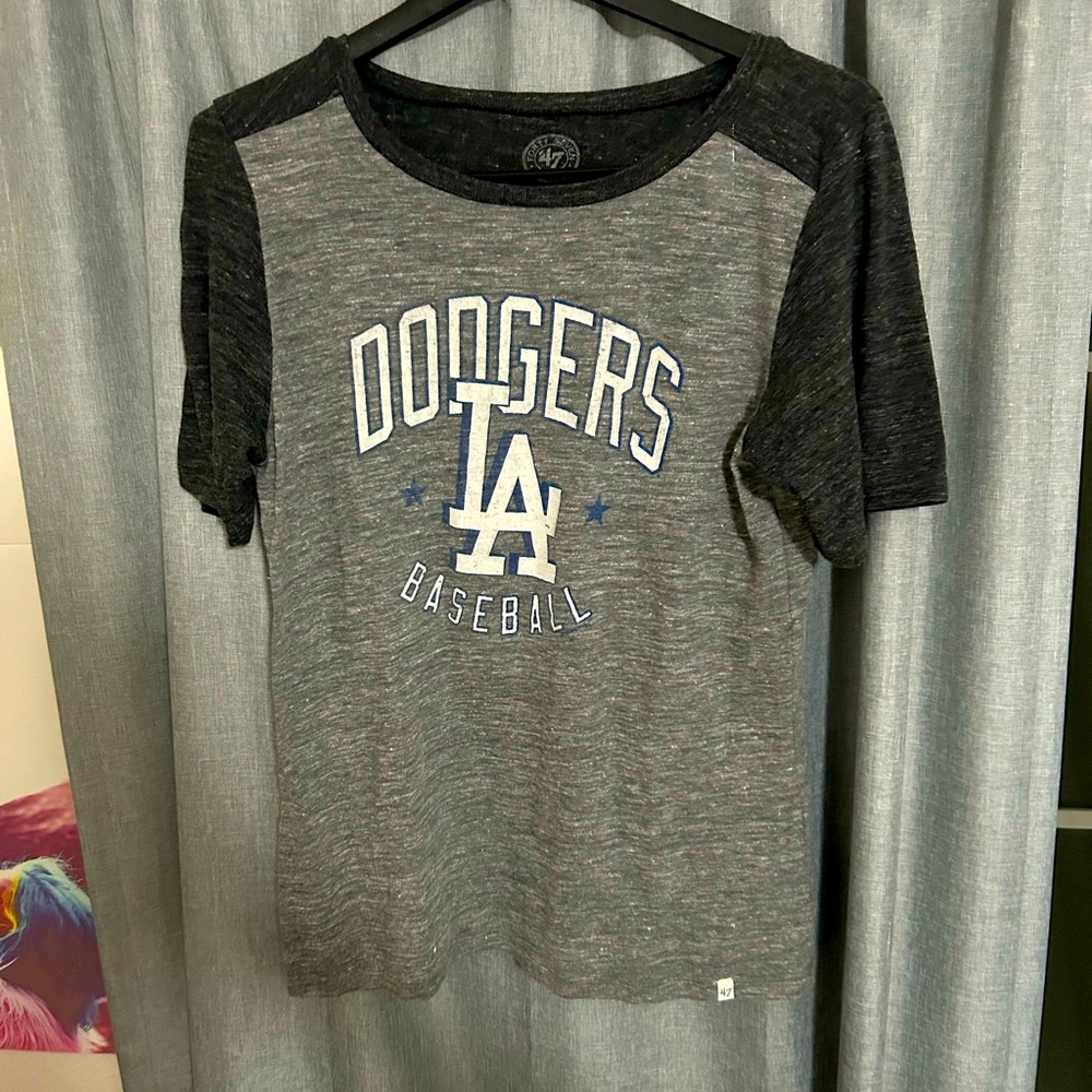 47 Brand Gray Dodgers Tee